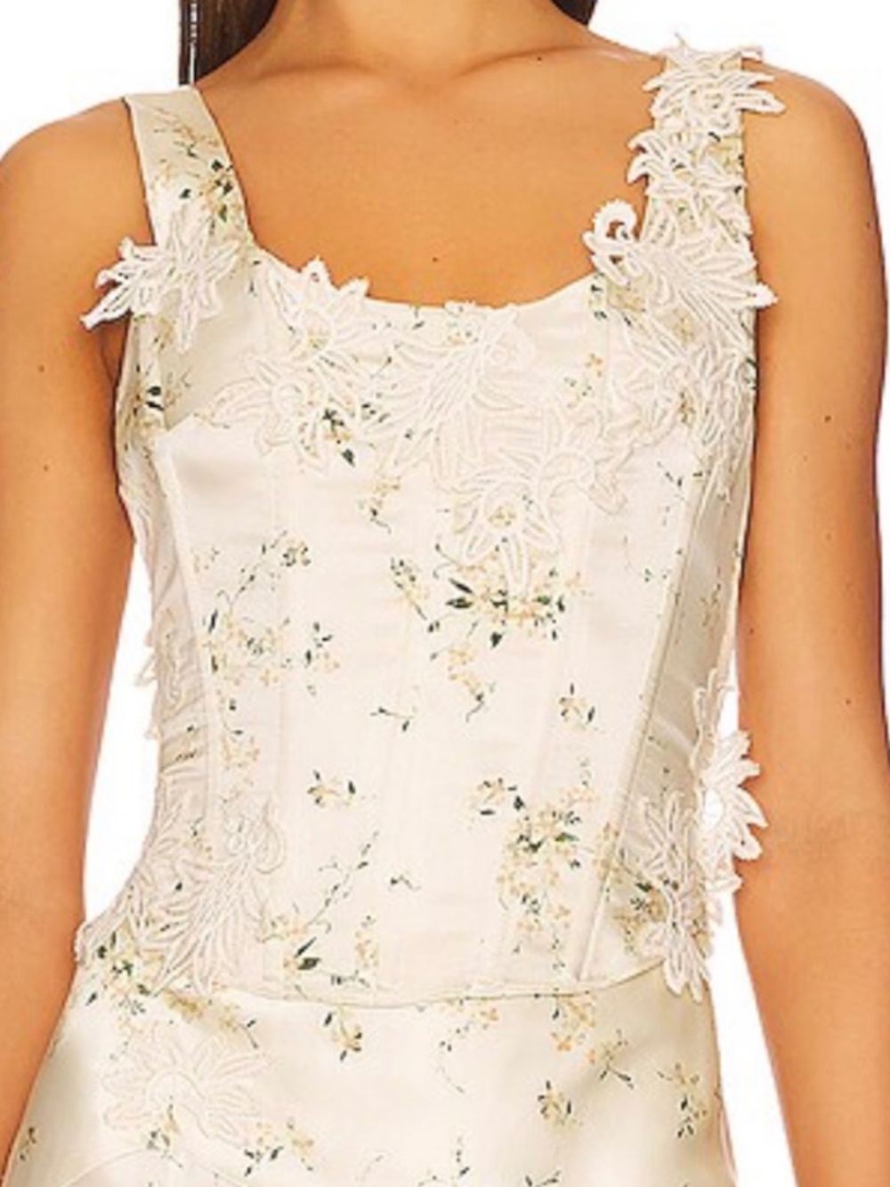 LoveShackFancy Mori Bustier Top Canary Yellow - Picture 1 of 8